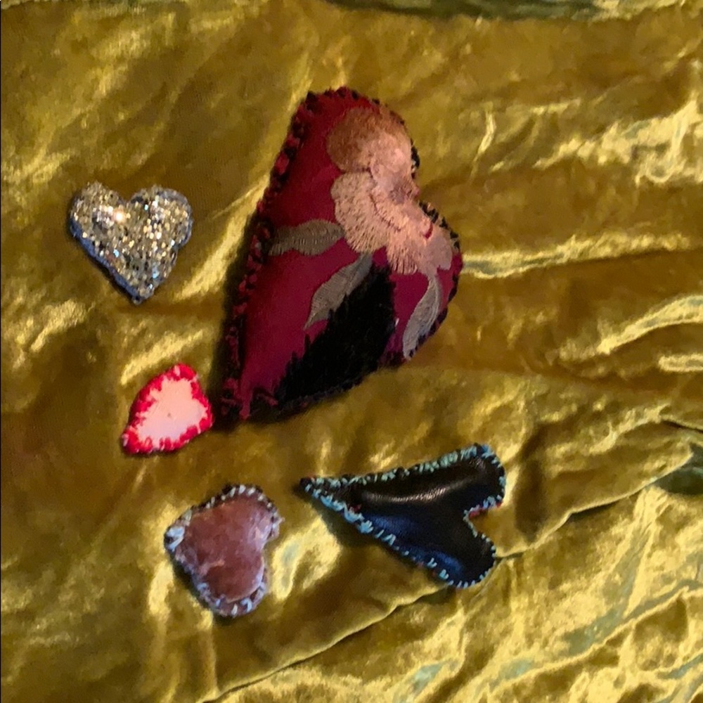 Hand Sewn Folk Art Hearts